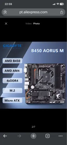 Placa mãe AMD B450M