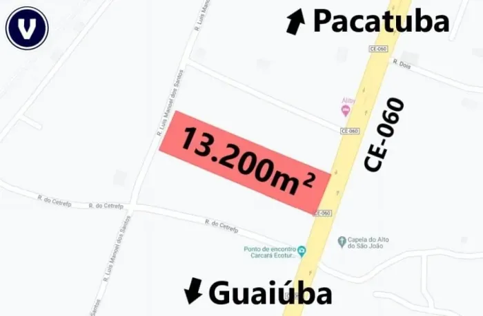 VERAS VENDE TERRENO 13.200m² entre a Pacatuba e Guaiúba no C