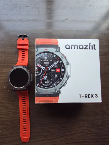Amazfit T-Rex 3 - AMOLED, GPS Dual Band, Titânio | Completo na Caixa