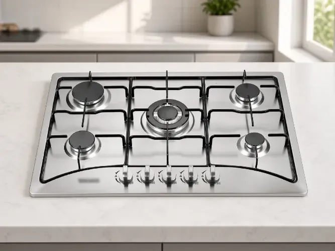 Cooktop 5 Bocas Tripla Chama Aço Inox (NOVO A PRONTA ENTREGA)