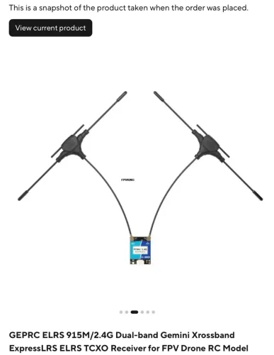 GEPRC ELRS 915M/2.4G Dual-band Gemini Xrossband ExpressLRS ELRS Receptor TCXO para FPV