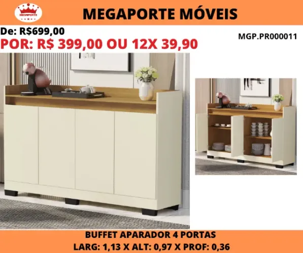 BUFFET APARADOR 4 PORTAS