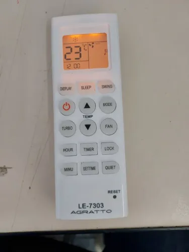 CONTROLE REMOTO AR CONDICIONADO LELONG PARA AGRATTO