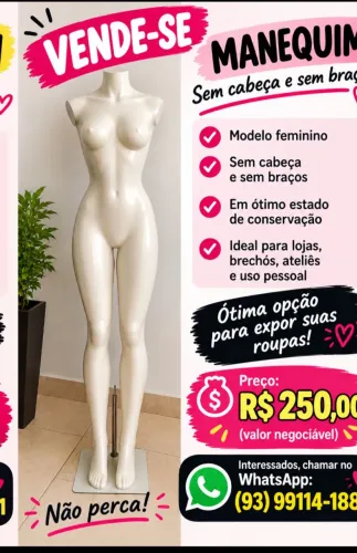 Estou vendendo esse manequim , está em ótimo estado,pouco usado.
