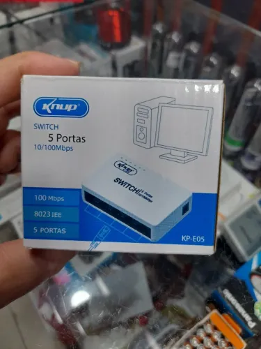 Switsh 5 portas para cabos de internet RJ45