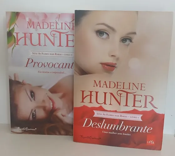 LOTE 2 DUPLA LIVROS MADELINE HUNTER DESLUMBRANTE PROVOCANTE AS FLORES MAIS RARAS ROMANCE