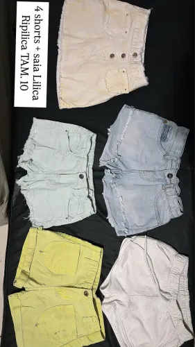 Lote 4 shorts + saia TAM. 10