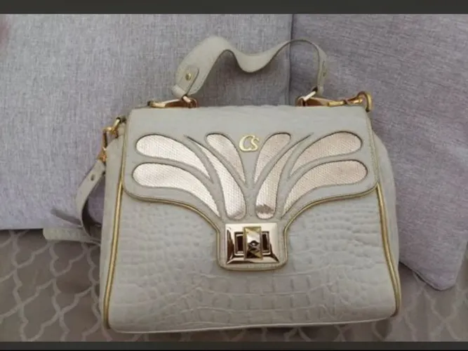 Bolsa Carmen Steffens Couro Off White