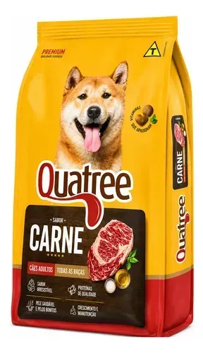 Ração Quatree Todas as Raças 15kg sabor carne + Entrega Grátis