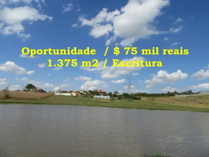 Terreno 1.375 m2 Escritura próx cidade Oportunidade asfalto Internet