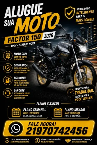 Aluguel de moto nova ,