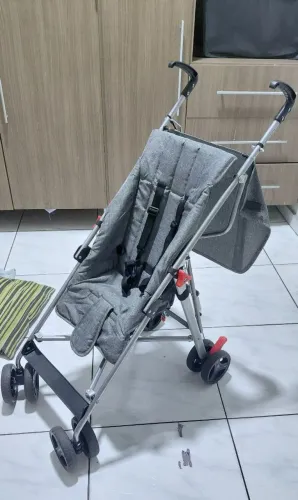 Carrinho De Bebê Guarda chuva Pocket Cinza Multikids Baby