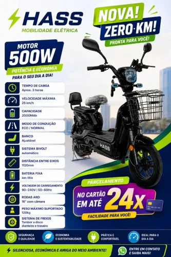Scooter elétrica 500w nova