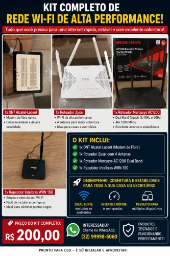 Kit rede Wi-Fi
