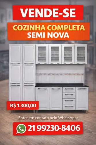 Cozinha completa com balcão Itatiaia - excelente estado