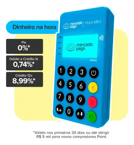 POINT MINI COM NFC A maquininha de cartão mais barata do Brasil