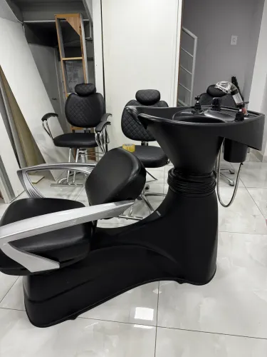 Lavatório open Fit preto reclinável 