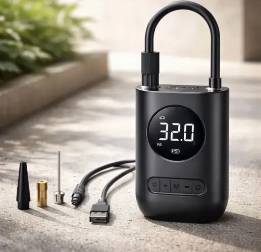 Compressor Calibrador De Pneus Portátil Mini Digital Carro