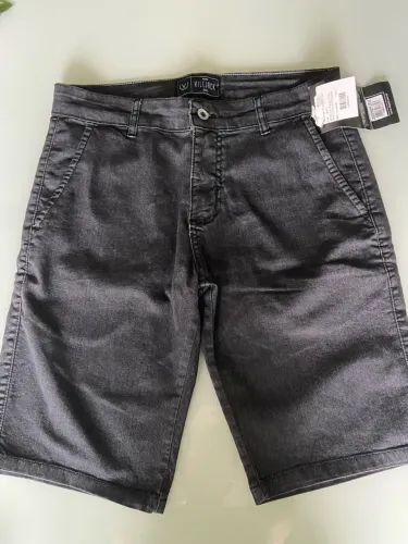 Bermuda masculina jeans preto tamanho 40