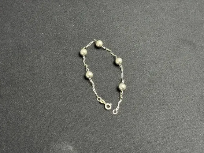 Pulseira de Prata com Bolinhas NL 925 - 19 cm