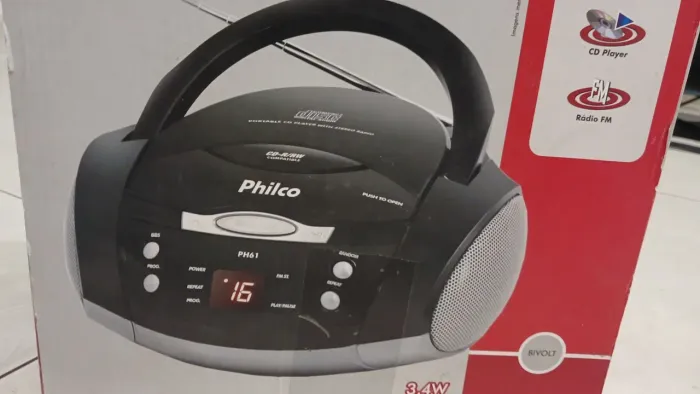 Rádio Fm com CD player Philco NOVO LACRADO - Leia o anúncio por favor