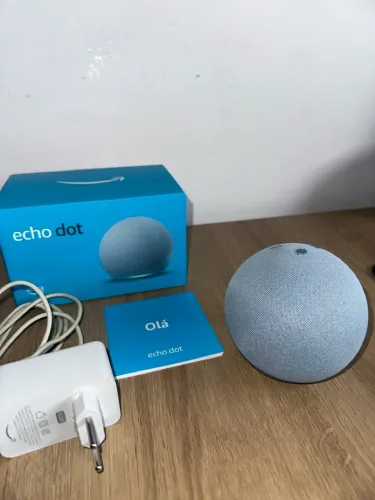 Amazon Echo Dot 4ª Geração Azul - Completa com Caixa