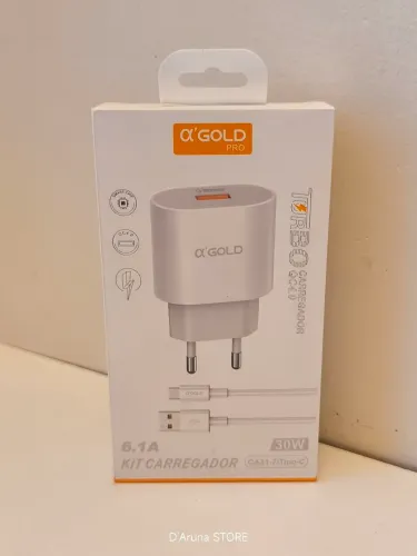Kit carregador turbo 30W tipo C 