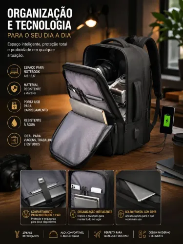 Mochila jiesipote À Prova D'água Reforçada Expansível