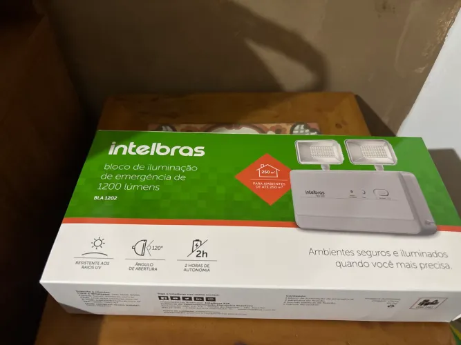Bloco de Iluminação de Emergência Intelbras BLA 1202 - Novo na Caixa