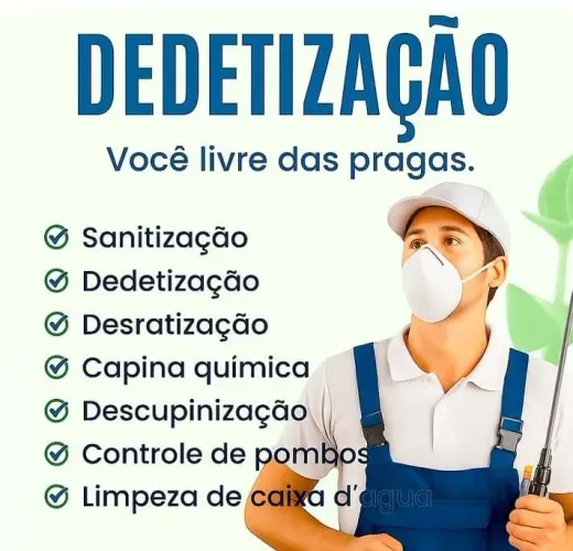 Dedetização em geral é higienização de tanques de água 