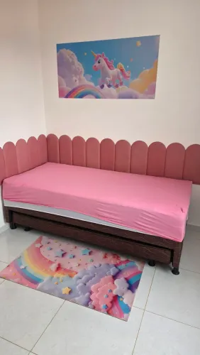 Kit Cabeceira+Quadro+Tapete para quarto infantil 