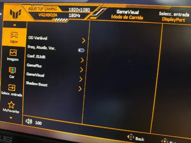 Monitor ASUS TUF gaming 24,5" 180hz, 1ms, fast IPS