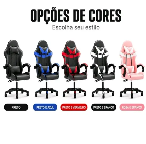 Cadeira de e-Sports Ergonômica de Couro