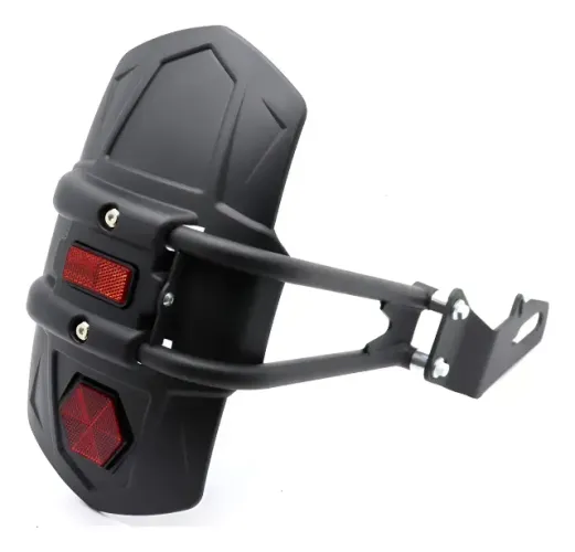 Para-lama Traseiro Universal Moto Anti Respingos com Refletor - Protetor de Roda