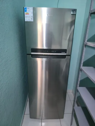 Geladeira Inox Midea