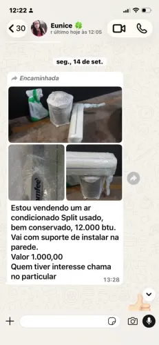 Vende-se ar condicionado split 12.000 btus em ótimo estado