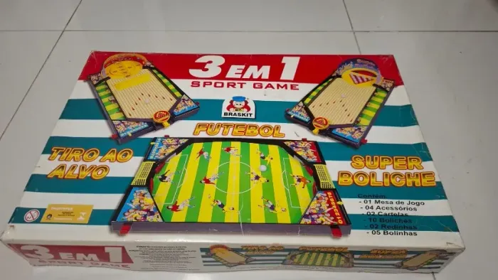 Jogo de tabuleiro "3 em 1 sport game" da Braskit