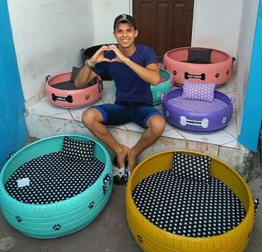 Camas pet feita de pneu com alta durabilidade promoção