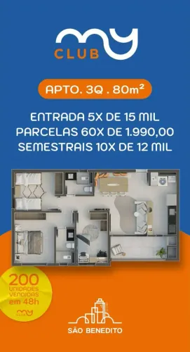 Apartamento para venda My Club0 metros quadrados com 3 quartos em Alvorada - Cuiabá - MT