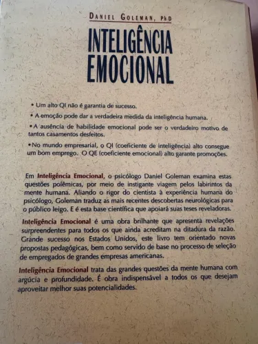 Livro Inteligência Emocional Daniel Goleman PHd