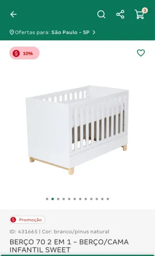 Berço 2 em 1 com colchão - novos