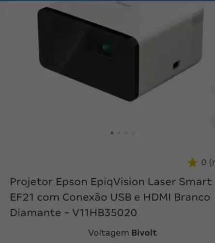 Projetor Epson EpiqVision Laser Smart EF21