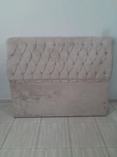 Cabeceira cama Queen estofada em suede
