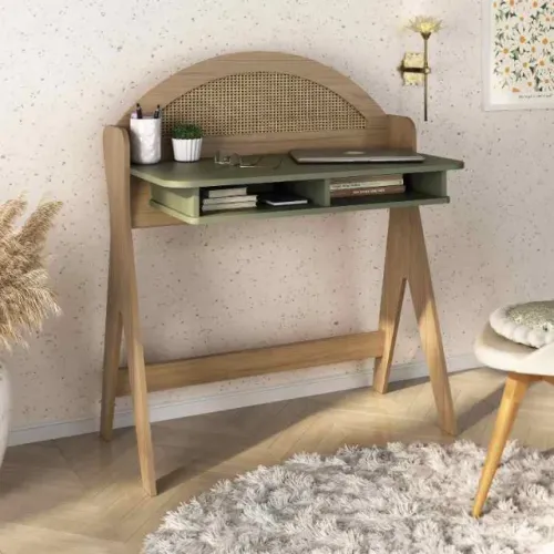 Escrivaninha Ceci 2N Carvalho.Menta Artely