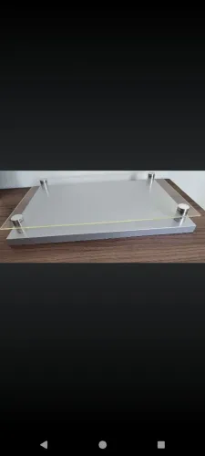Placas de ACM com Acrílico Transparente Parafusos Cromados