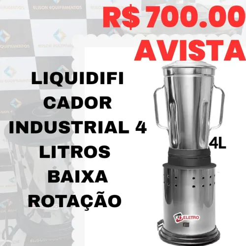 Liquidificador industrial 4 litros baixa rotação