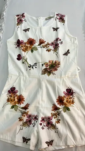 Macaquinho branco estampado