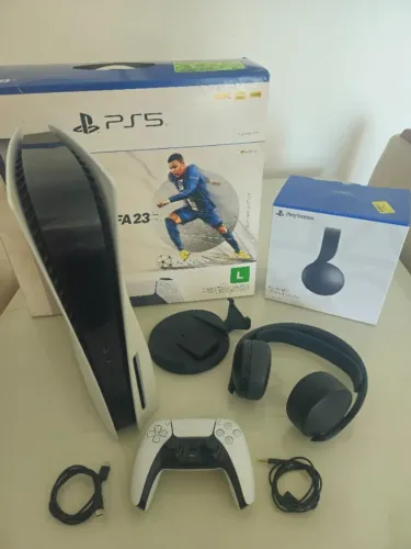 Playstation 5 (Mídia Física) + Headset sem Fio Pulse 3D Midnight Black