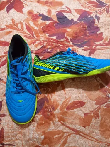 Chuteira Society Garra 2.0 Azul Pto Amarelo Masculino