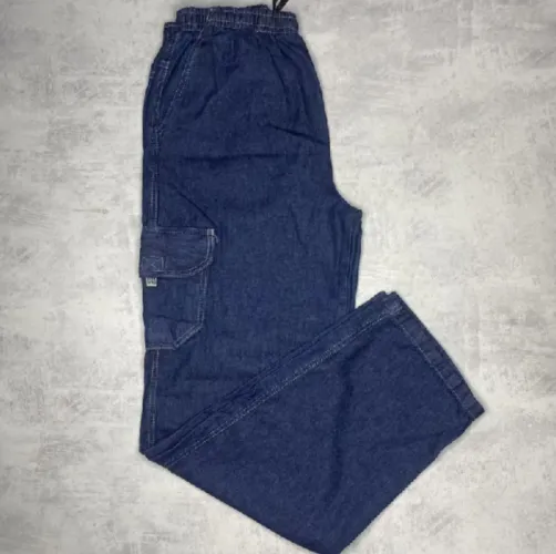 Calça baggy jeans azul escuro nova